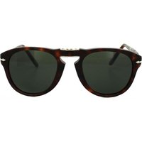 Persol Men's Wrap Havana Crystal Green 714 Sunglasses in Brown