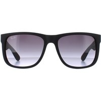 Ray-Ban Rectangle Rubber Black Grey Gradient Sunglasses