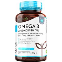 Nutravita Omega 3 2000mg Pure Fish Oil 240 Soft Gels in White