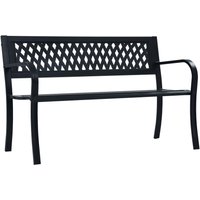 Berkfield Home Garden Bench Black 120 cm Steel