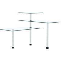 Berkfield Home 3-Tier Corner Kitchen Shelf Tempered Glass in Black