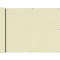 Berkfield Home Balcony Screen Oxford Fabric 90x400 cm Cream in Beige