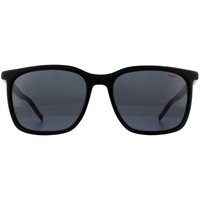 HUGO Men's Square Black Red Grey Sunglasses