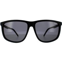 Rectangle Matte Black Grey Sunglasses
