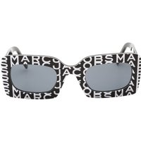 All over White Brand Logo Sunglasses