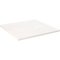 Berkfield Home Table Top White 80x80x2.5 cm Solid Wood Pine Square