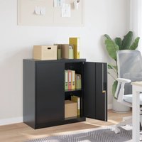 Berkfield Home File Cabinet Anthracite 79x40x90 cm Steel in Black | Size: 79 x 40 x 90 cm