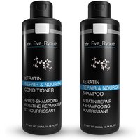 dr. Eve Ryouth Keratin Repair & Nourish Shampoo 300 ml + Keratin Repair & Nourish Conditioner 300 ml in White | Size: 150g