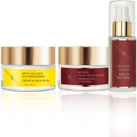 Erth Skin London Women's Retinol Serum 30ml + Retinol Night Moisturizer 50ml +SPF 50 Collagen Day Cream 50ml in White