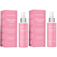 GlowCocktail London Women's Glow 2 x Marine collagen firm & repair serum 30ml in Pink