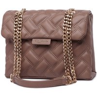 Raffaella Women's Quilted Chain Shoulder Bag in Taupe