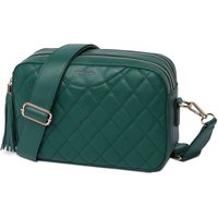 Raffaella Women's Quilted Cross Body Camera Bag in Green