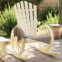 Berkfield Home Rocking Adirondack Chairs 2 pcs Solid Wood Fir in Brown