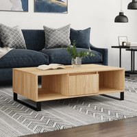 Berkfield Home Coffee Table Sonoma Oak 104x60x35 cm Engineered Wood in Brown | Size: 104 x 60 x 35 cm