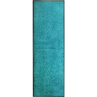 Berkfield Home Doormat Washable Cyan 60x180 cm in Black