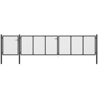 Berkfield Home Garden Gate Steel 500x75 cm Anthracite