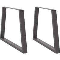 Berkfield Home Dining Table Legs V-Shape 2 pcs Anthracite 100x(72-73.3) cm Steel in Black