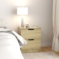 Berkfield Home Bedside Cabinet Sonoma Oak 40x40x50 cm Engineered Wood in Brown | Size: 40 x 40 x 50 cm