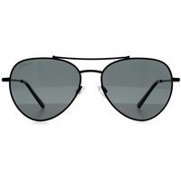 Aviator Matte Black Mineral Smoke Polarized Photochromic Pete