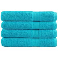 Berkfield Home Premium Towels SOLUND 4 pcs Turquoise 100x200 cm 600 gsm in Blue