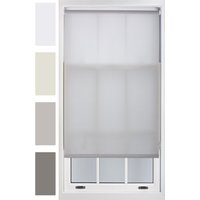 Furnished Daylight Roller Blind Trimmable Light Filtering Sheer Window Blinds in Grey | Size: 55 cm width x 210 cm drop