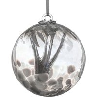 Sienna Glass 10cm Spirit Ball Pastel Silver
