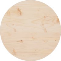 Berkfield Home Table Top Ø50x2.5 cm Solid Wood Pine in Brown | Size: 50x2.5 cm