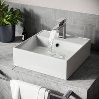 385 x 385mm Cloakroom Square Counter Top Basin Sink
