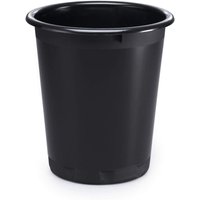 Durable Plastic Recycling Waste Paper Bin - 13 Litre - Black | Size: 1 Pack