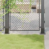 Berkfield Home Post Bases Square 4 pcs Anthracite 91x91 mm Powder-coated Steel