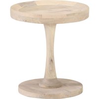 Berkfield Home Side Table √ò40x45 cm Solid Mango Wood in Brown | Size: 40x45 cm