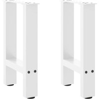 Berkfield Home Coffee Table Legs White 2 pcs 38x(42-43) cm Steel
