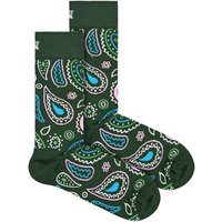 Happy Socks Men's 1 Pack & Cotton Green Paisley Design Socks | Size: 4-7