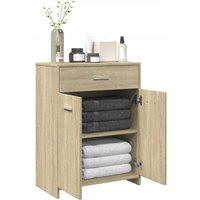 Berkfield Home Bathroom Cabinet Sonoma Oak 60x33x80 cm Engineered Wood in Brown | Size: 60 x 33 x 80 cm