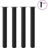 Berkfield Home Coffee Table Legs 4 pcs Black 90-92 cm Steel