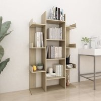 Berkfield Home Book Cabinet Sonoma Oak 86x25.5x140 cm Engineered Wood in Brown
