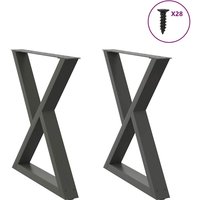 Berkfield Home Dining Table Legs 2 pcs Anthracite 80x(72-73.3) cm Steel