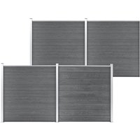 Berkfield Home Garden Fence WPC 699x186 cm Grey