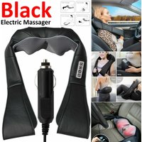 Xample Shiatsu Neck Shoulder Massager Deep Kneading Tissue Massage Muscles Pain Relief in Black