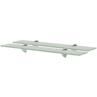 Berkfield Home Floating Shelves 2 pcs Glass 60x10 cm 8 mm in Clear
