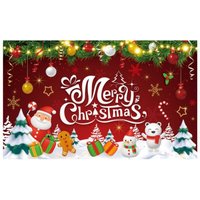 Leaper Style 1 Christmas Reindeer Party Decoration Backdrop in Red