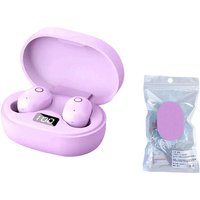 Leaper Macaron colored Waterproof Wireless Bluetooth Earbuds in Purple