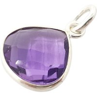 Silver Alexandrite June Birthstone Heart Charm Pendant