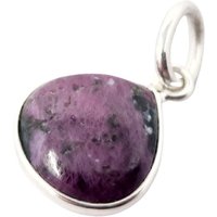 Sterling Silver Ruby July Birthstone Heart Charm Pendant