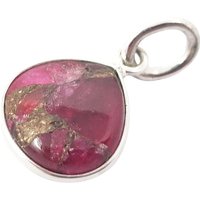 Sterling Silver Garnet January Birthstone Heart Charm Pendant