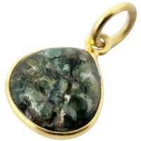Gold Plated Emerald May Birthstone Heart Charm
