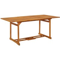 Berkfield Home Garden Dining Table 180x90x75 cm Solid Acacia Wood in Brown | Size: 180 x 90 x 75 cm