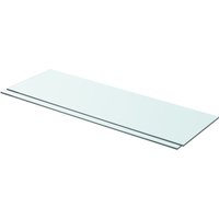 Berkfield Home Shelves 2 pcs Panel Glass Clear 80x25 cm