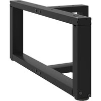 Berkfield Home Coffee Table Legs T-Shaped 2 pcs Black 60x25x(30-31) cm Steel