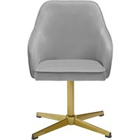netfurniture Newux Office Chair Grey Velvet Seat